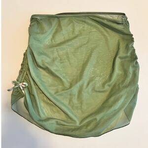 Girls Green Swimsuit Beach Skirt Cover up